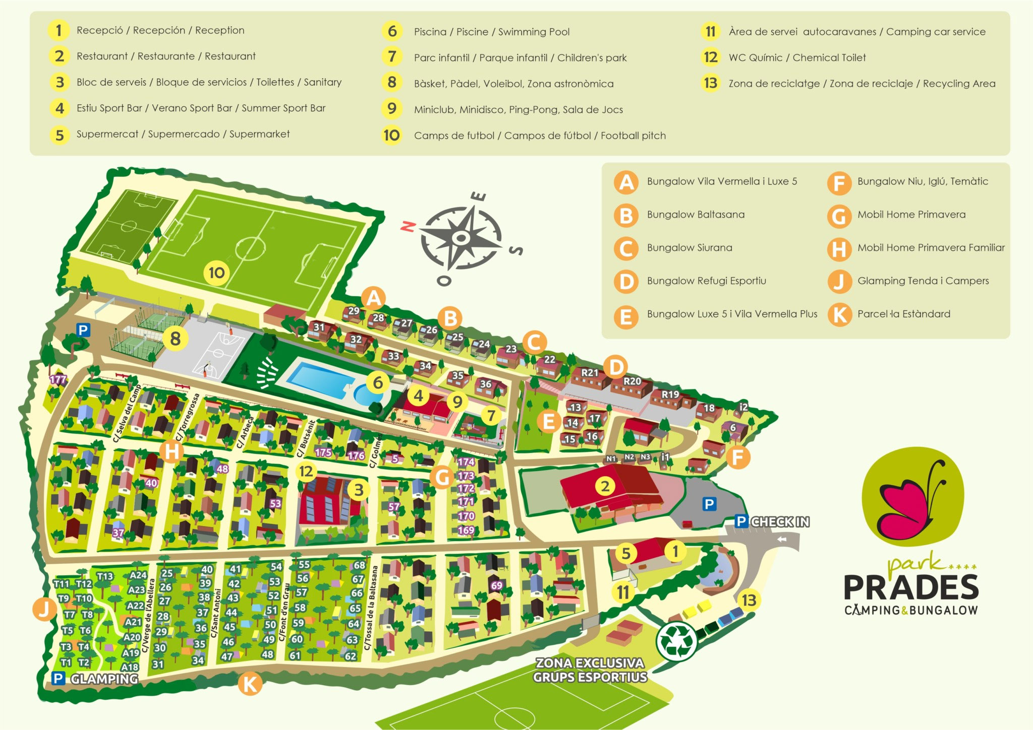 Lageplan Prades Park
