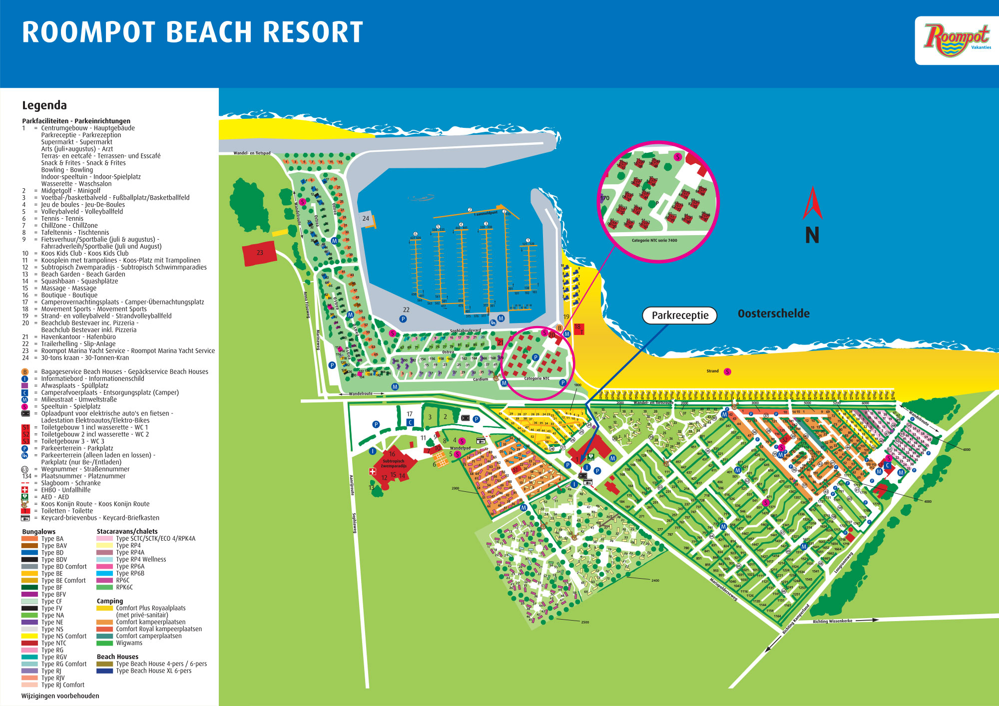 Lageplan Roompot Beach Resort