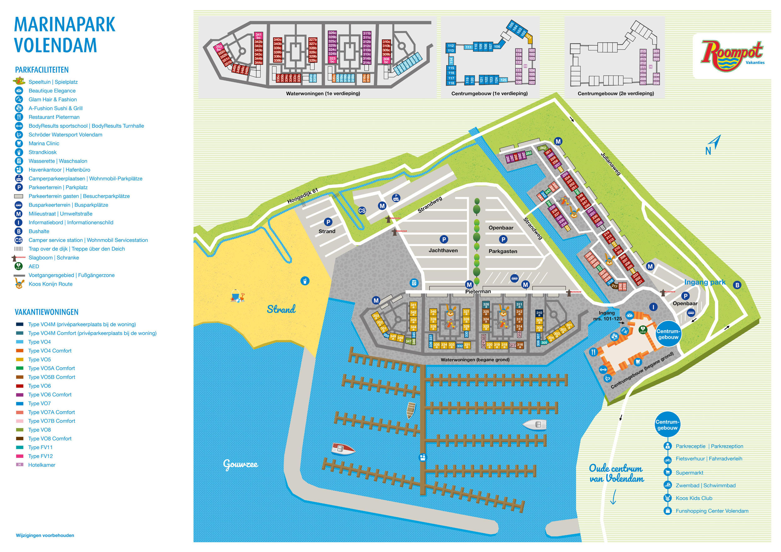 Lageplan Roompot Marinapark Volendam