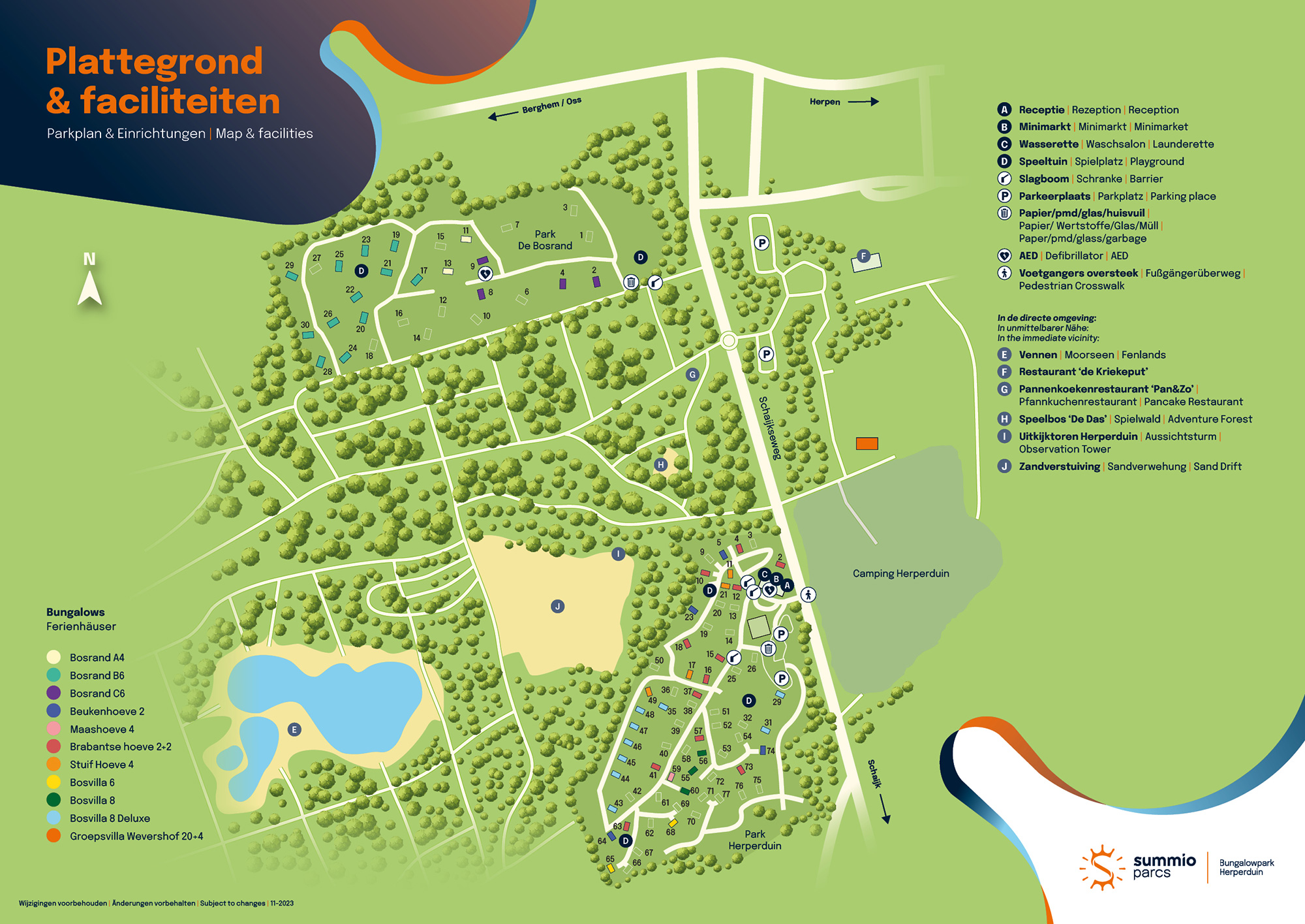 Lageplan Summio Vakantiepark Herperduin