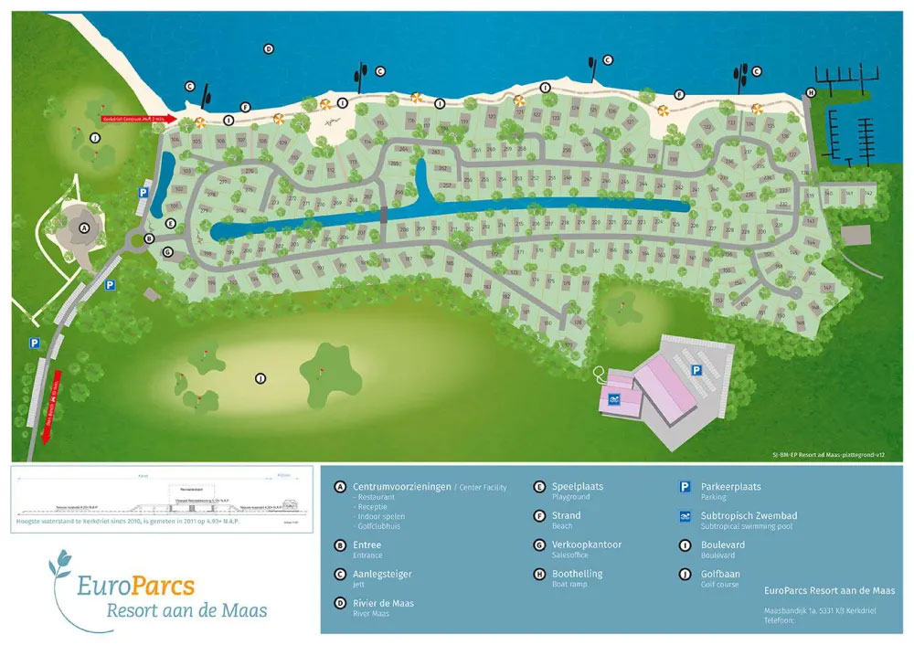 Lageplan Vakantiepark Aan de Maas
