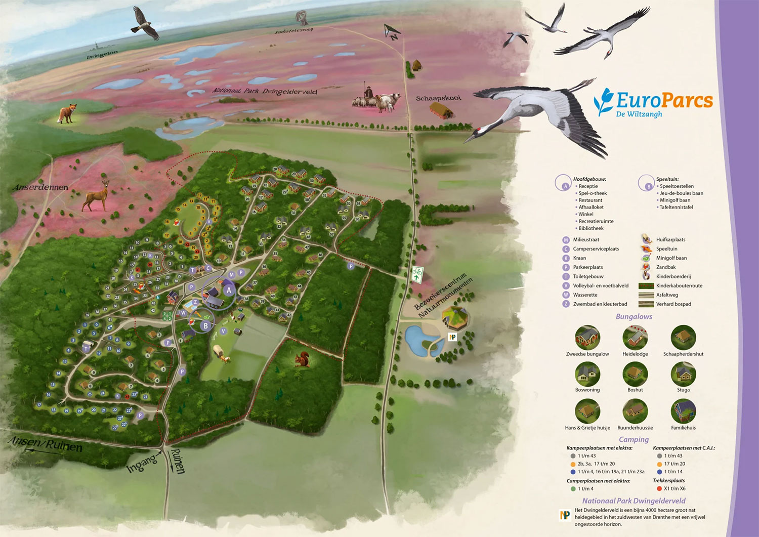 Lageplan Vakantiepark De Wiltzangh