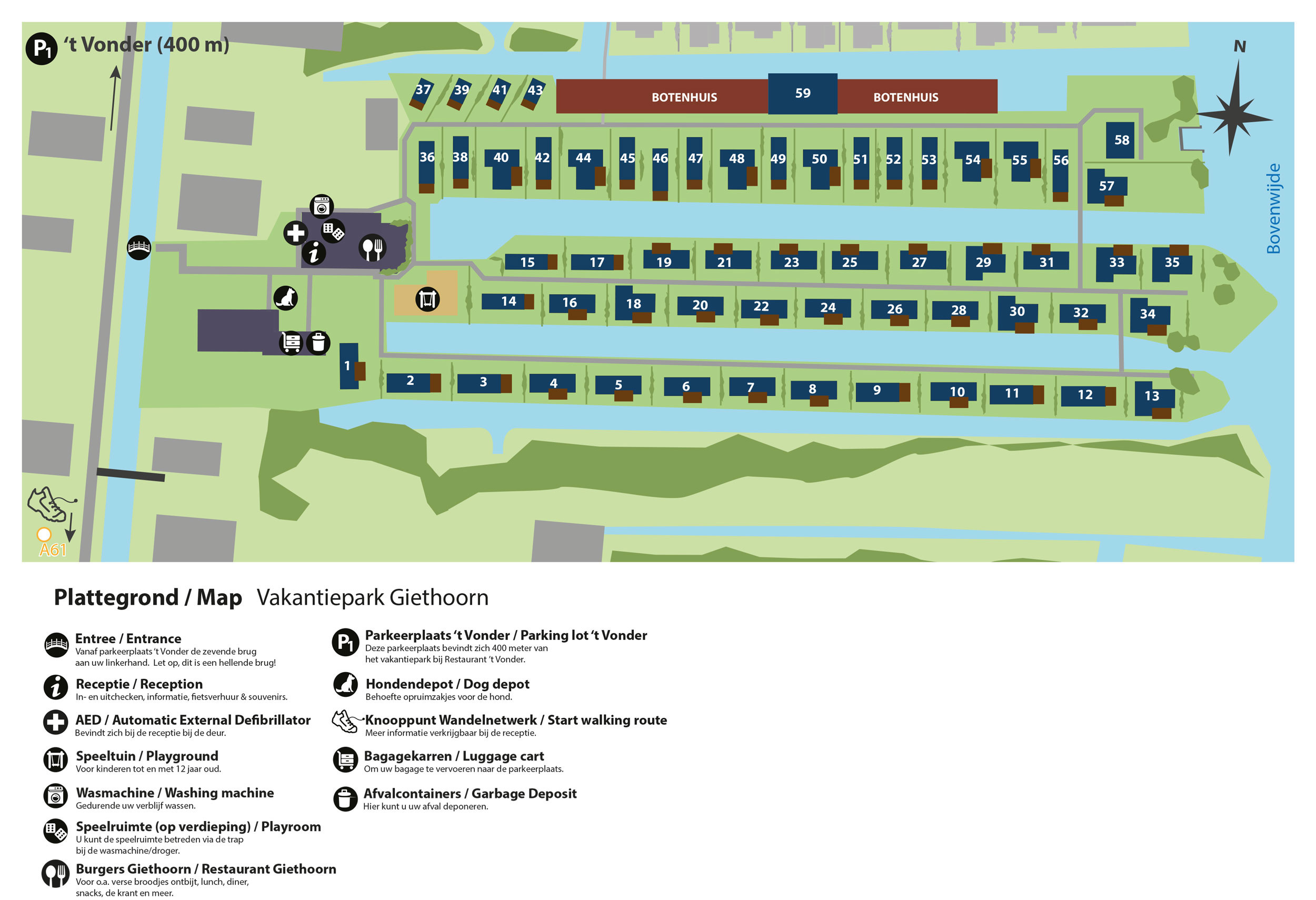 Lageplan Vakantiepark Giethoorn