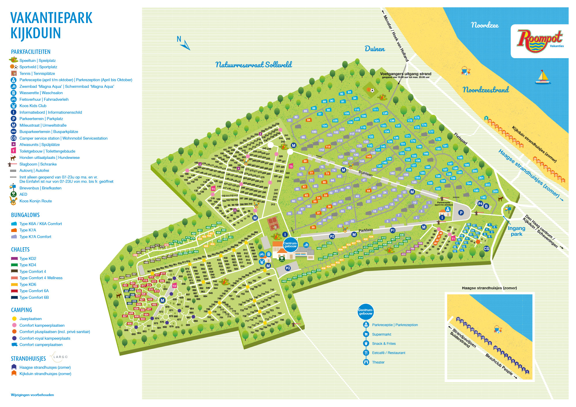 Lageplan Vakantiepark Kijkduin