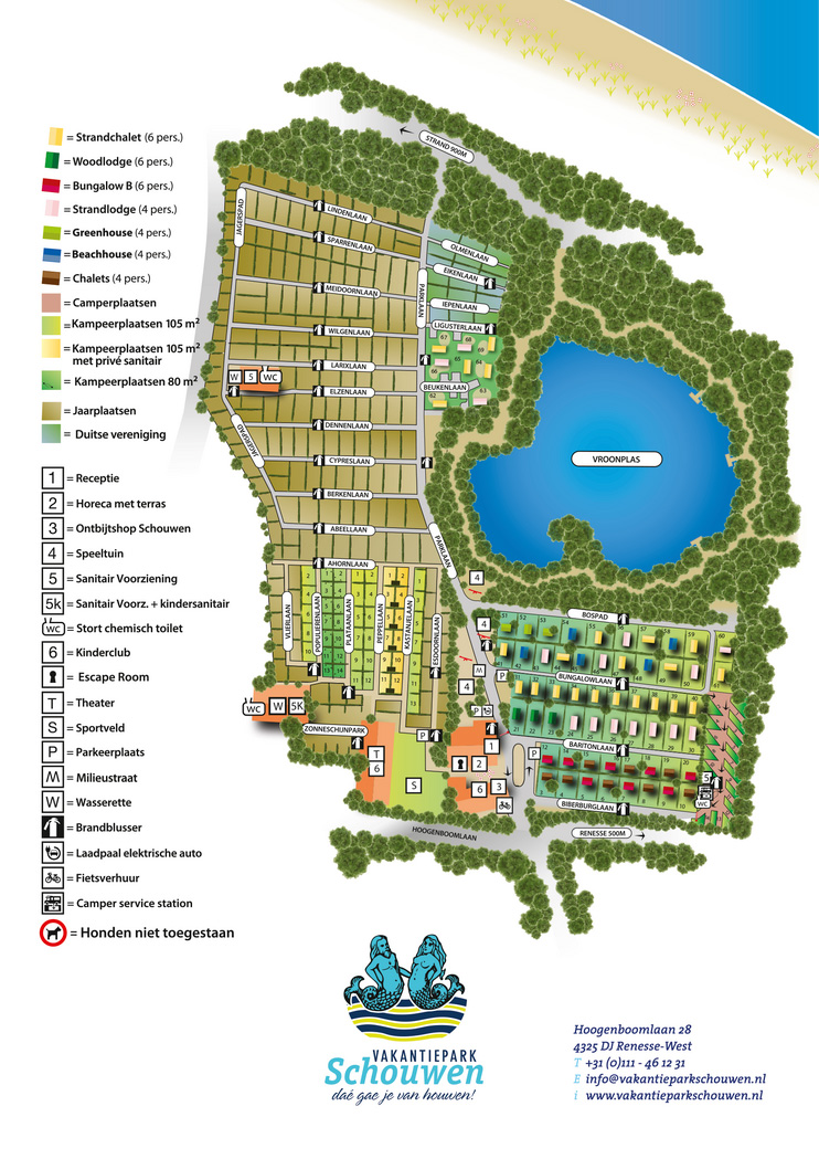 Lageplan Vakantiepark Schouwen