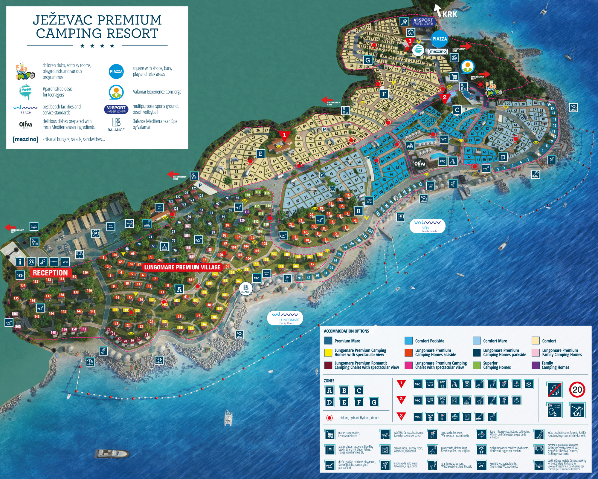 Lageplan Valamar Camping Ježevac